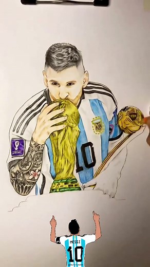 Colorful Messi Drawing Tutorial | Football Player Artwork