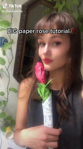 Tutorial de Rosa de Papel Grande y Fuerte