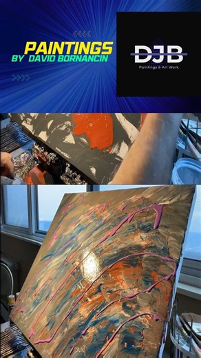 Textured abstract painting from start to finish #artprocess #satisfying #painting