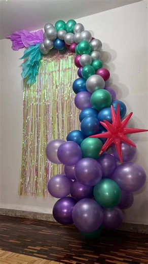 Decoración de la Sirenita con Globos
