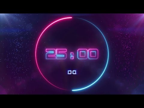Neon Pulse: 25-Minute Countdown