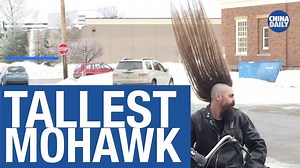 This American man holds the Guinness World Records for the tallest mohawk. | China Daily
