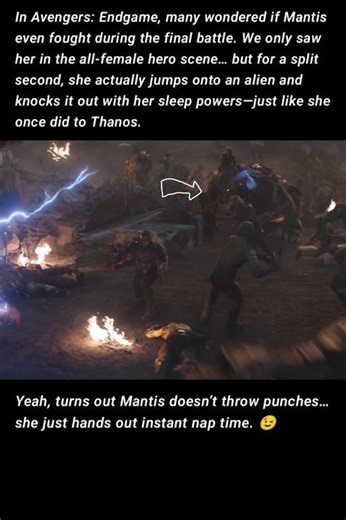 🌌 Avengers: Endgame – Did Mantis Really Fight in the Final Battle? 💤👊