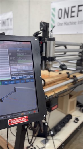 Onefinity CNC on Instagram: "Feed Override during a rounding operation by @vectricltd on the 4th axis Rotary with the new @redlinecnc controller."