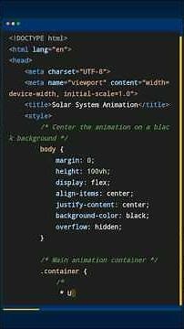Creating a Solar System Animation with HTML & CSS | CSS Animation Tutorial