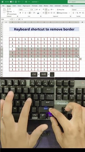Remove the border in Excel #excel #exceltricks #computerkey #excelshorts #learnexcel #spreadsheet