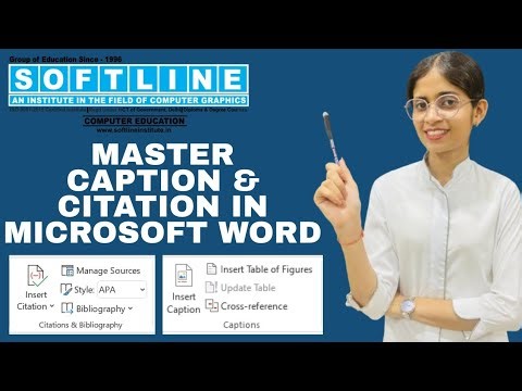 INSERT CAPTION IN MS WORD | Step-by-Step Guide by Kareena Ma'am | Softline Institute