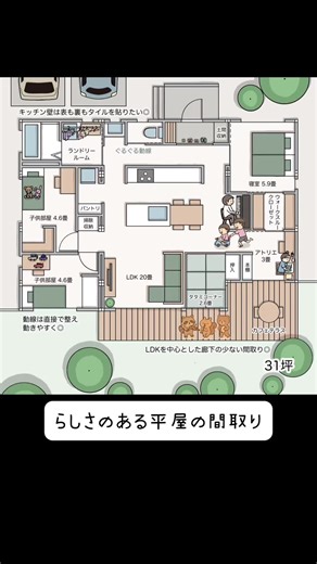 平屋の家にぴったりな間取りの紹介