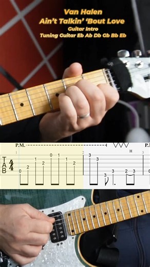 6.9K views · 11K reactions | #Tutorial Van Halen - Aint Talkin' Bout Love Guitar Intro part #guitartutorial #guitarcover #electricguitar #learnmontiktok #guitarlesson #guitartok #skullstrings #fyp #popularsong #Van Halen #AintTalkinBoutLove #vanhalen #riffrock | Tony GALDI | Facebook