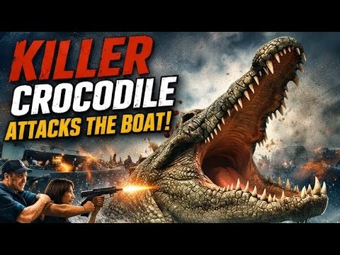 Killer Crocodile Attacks Boat – Fight for Survival on the Water!