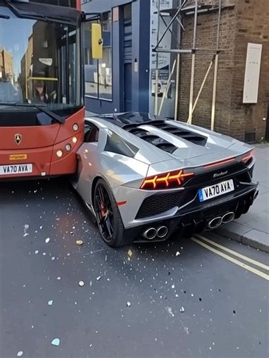 Lambo crashes into bus