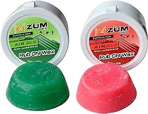 ZUMWax RUB ON Wax Ski/Snowboard/Nordic Sample Pack - Universal & CHILL - 20g Each, Easy Cork applicator, Long-Lasting, Vanilla Scent, Made in USA, PFAS-Free. Quick waxing on Slopes, Pocket-Sized