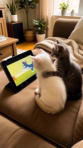Cat watching cartoon movies 🎬 | JUST FUN