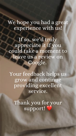 Please leave us a review. 5 STAR GOOGLE REVIEWS  DM US FOR MORE...