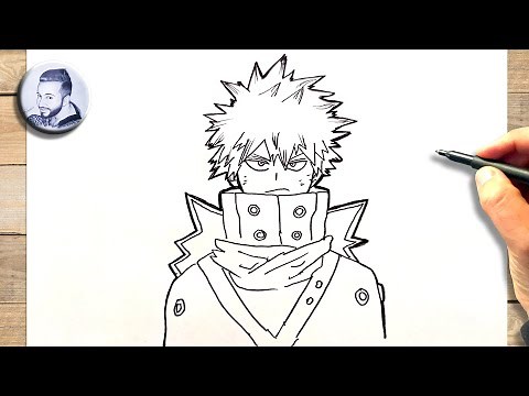 Tuto comment dessiner Katsuki bakugo dans my Hero académia facilement