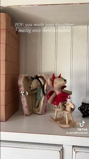 DIY Maileg Mouse Halloween Costumes 🪄 #maileg #diycostume #kidshalloween