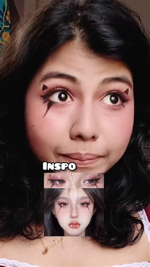 Anime girl eye makeup look 💖🥹