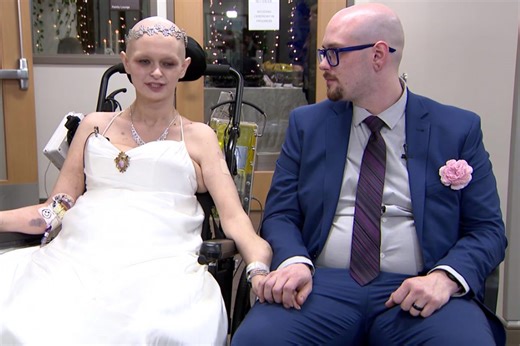 Bride with rare form of cancer gets hospital wedding