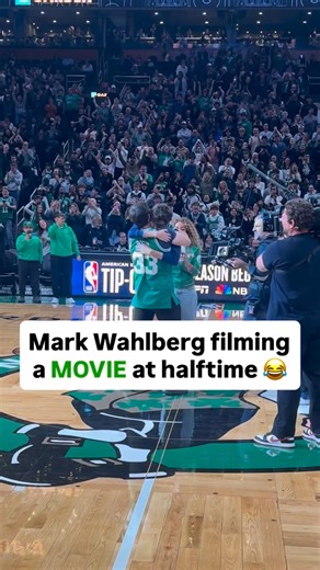 Celtics On CLNS on Instagram: "Mark Wahlberg filming a movie at the Celtics game with the help of the crowd  - #celtics #bostonceltics CLNS ⚡️ by PrizePicks"
