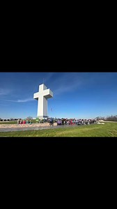 This is precisely what we envisioned this space being used for when we started this construction project last year. People setting on the wall, balanced chairs along the sidewalk and spread out on the lawn with blankets in the midst of a service. What a special night at Bald Knob Cross. Did you know you can host a church service or night of worship for free? We would love to see this more often. | Bald Knob Cross of Peace