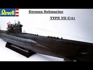 Revell German Submarine TYPE VII C/41 1/144 VIDEO BUILD