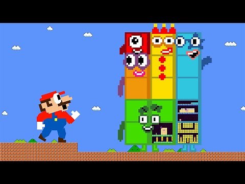 Mario Learn to count vs the Giant Numberblocks Maze | Game Animation