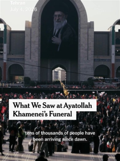 Funeral ceremonies for Ayatollah Ali Khamenei, the former supreme leader of Iran who was killed by U.S.-Israeli air strikes in February, began this weekend in Iran. Here is what our Middle East correspondent Abdi Latif Dahir saw at the event in Tehran on Saturday. #iran #tehran #Khamenei