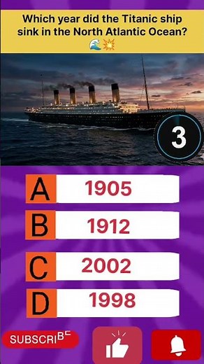 When Did the Titanic Sink in the North Atlantic Ocean? 🌊💥 | History Quiz Challenge