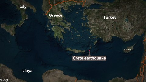 Massive earthquake strikes Greece overnight
