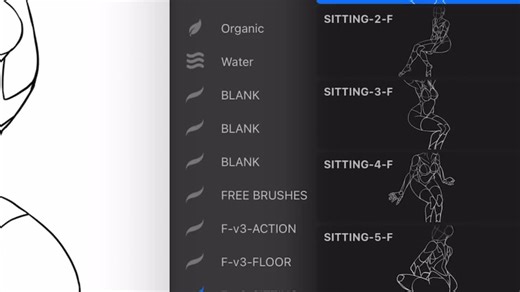 101 Manga Female Pose Stamps: Procreate Brush Set (digital Download) - Etsy