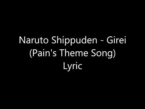 Naruto Shippuden - Girei (Pain's Theme Song) Lyric