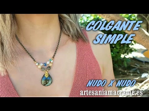 COMO HACER COLGANTE DE MACRAME FACIL