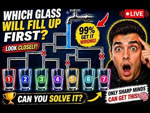 🥤 Which Glass Fills Up FIRST?! | LIVE Brain Teaser (Look Closely 😱)