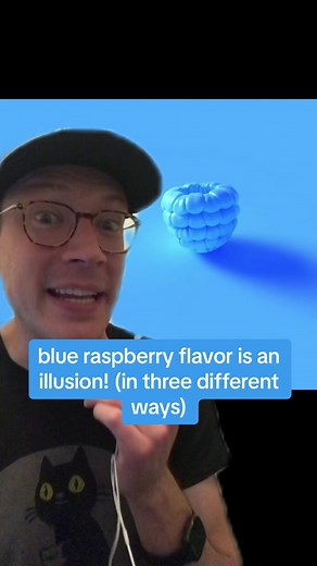 blue raspberry flavor is an illusion! (in three different ways) 💙 #food #history #blue #raspberry #fruit #colors #icee #otterpops #flavorice #slurpee #1950s