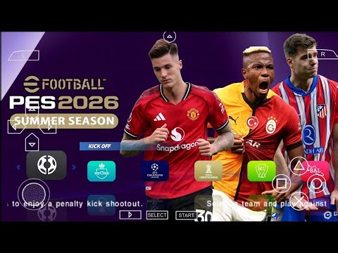 eFootball PES 2026 PPSSPP Android Offline PS5 Camera | Efootball 2026 PSP Full Update