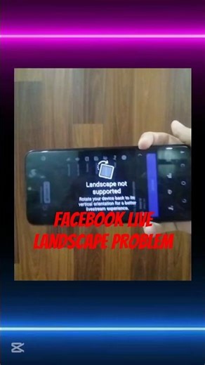 Facebook Live Landscape Mode Problem📲
