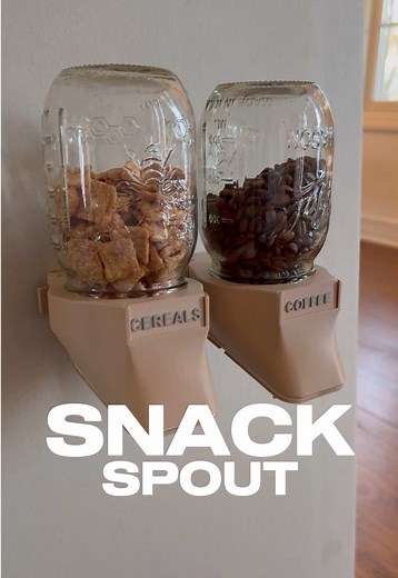 Snacks at the push of a button. Printer: @BAMBULAB Official P2S Model: Kitchen Dispenser V2 With Quicklock Mount by Wing-Art #3dprinting #useful3dprints #functional3dprints #dispenser