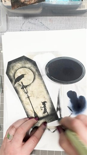 Using the new stamps with a double gel press technique to create mystical depth on a tag✨ Join Tracey in this tutorial as she demonstrates how to build atmosphere on your gel press background, using circle mask and standing techniques, she creates a magical final tag ✨ The new collection of stamps is available on our website here - https://www.laviniastamps.com/the-coven-of-curiosities-collection/ | Lavinia Stamps