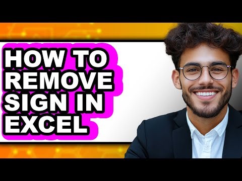 How to Remove Sign in Excel (easy Method)