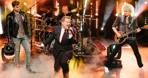 Adam Lambert & James Corden Battle It Out In Queen Frontman Sing-Off – Watch Here!