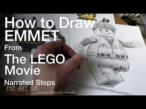 How to Draw Emmet from The LEGO Movie: Narrated Step by Step