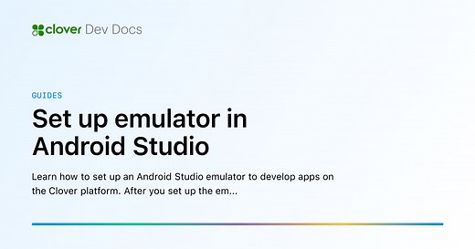 Set up emulator in Android Studio