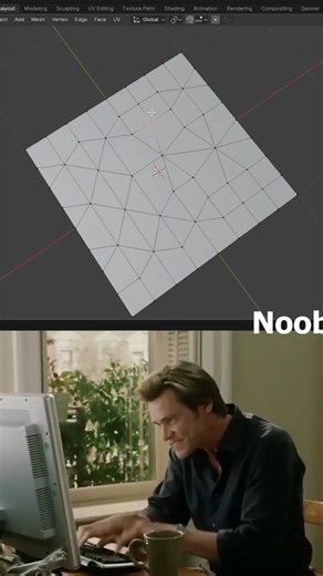 Noob vs Pro - Decimate Modifer #blender #tutorial #artist #design