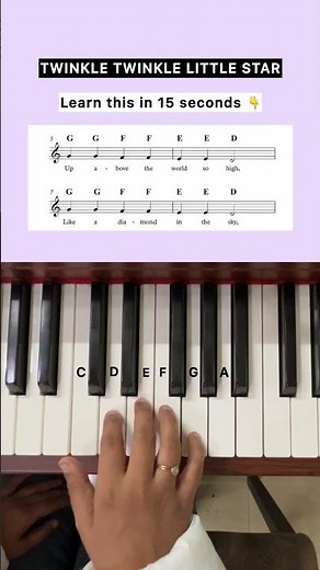 Twinkle Twinkle easy piano tutorial #nurseryrhymes #pianotutorial