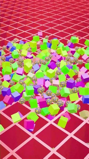 Relaxing 3D ball & cube animation 🎯#shorts #relaxing #3d #animation #blender #loop