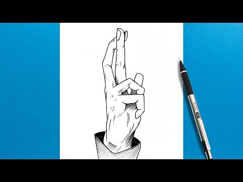 How To Draw Gojo Satoru's Hand Sign Easy Step By Step | Hand Drawing Tutorial For Beginners