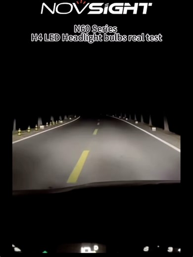 H4 LED in action 🌙✨ Real footage from a creator — see the night drive glow-up! 🚗💡 ##novsight #NovsightLED #novsightlighting #Ledupgrade #H4 #h4ledheadlights #upgrade