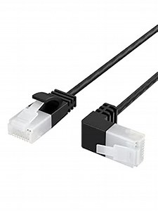 CableCreation Ultra Slim Cat6a Ethernet 10ft Long Cable OD 2.8mm, Down Angle LAN Super Light Cord, High Speed 10G UTP Network Patch Cable, Internet Wire for PC,Router, Modem, Printer,TV Box/PS5, 3M