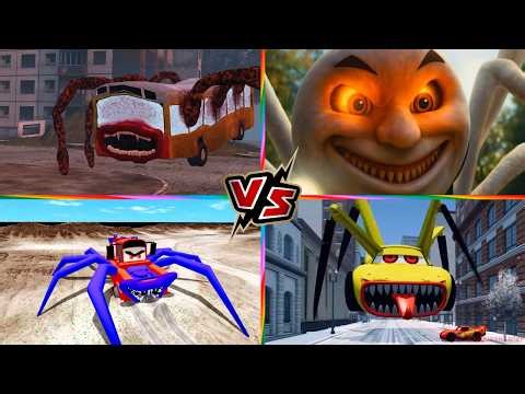 Bus Eater vs Thomas Train vs Mcqueen Monster - TILES HOP EDM RUSH!