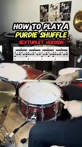 How to play a purdie shuffle 💯 Credit drumming basics 101 #fblifestyle #hashtag #viral | Tman Drums World